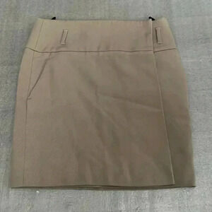 [36/US4]Authentic Gucci  Beige Wool Mini Wrap Skirt